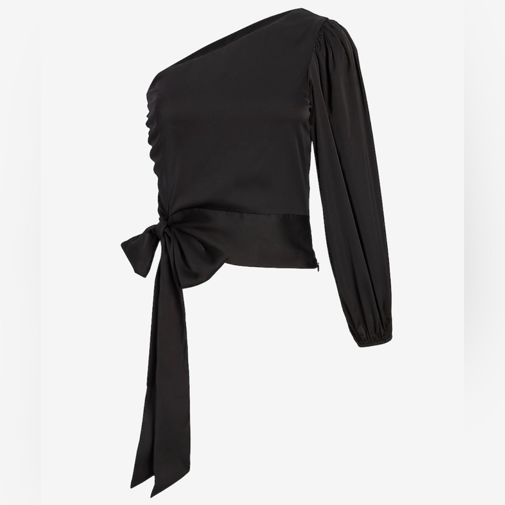 Express one shoulder satin top